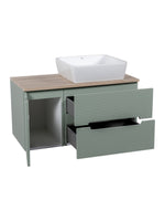 Load image into Gallery viewer, Monza Plus 900mm Fluted Wall Hung Vanity Unit with Side Cabinet &amp; Countertop
