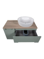 Load image into Gallery viewer, Monza Plus 900mm Fluted Wall Hung Vanity Unit with Side Cabinet &amp; Countertop
