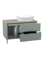 Load image into Gallery viewer, Monza Plus 900mm Fluted Wall Hung Vanity Unit with Side Cabinet &amp; Countertop
