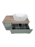 Load image into Gallery viewer, Monza Plus 900mm Fluted Wall Hung Vanity Unit with Side Cabinet &amp; Countertop

