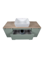 Load image into Gallery viewer, Monza Plus 1200mm Fluted Wall Hung Vanity Unit with 2 Side Cabinets &amp; Countertop
