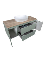 Load image into Gallery viewer, Monza Plus 1200mm Fluted Wall Hung Vanity Unit with 2 Side Cabinets &amp; Countertop
