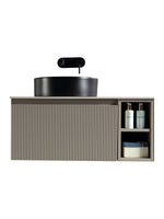 Load image into Gallery viewer, Flauto 800mm Wall Hung Vanity Unit with Side Storage Box &amp; Sintered Stone Countertop
