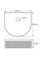 Load image into Gallery viewer, Flauto Fluted D-Shape Countertop Basin
