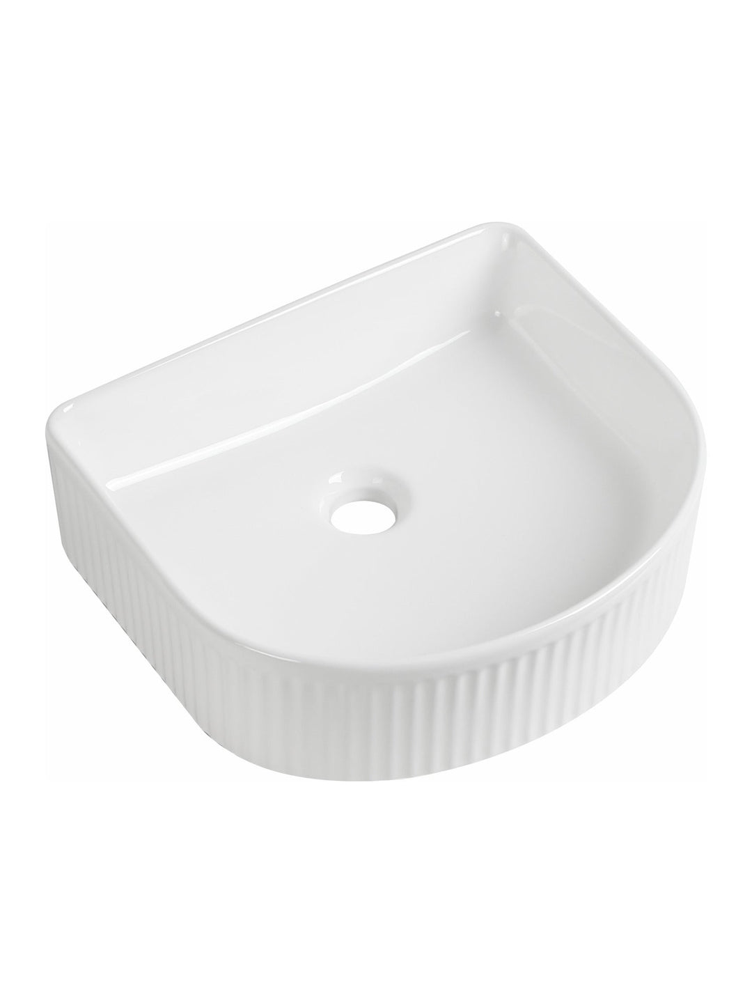 Flauto Fluted D-Shape Countertop Basin