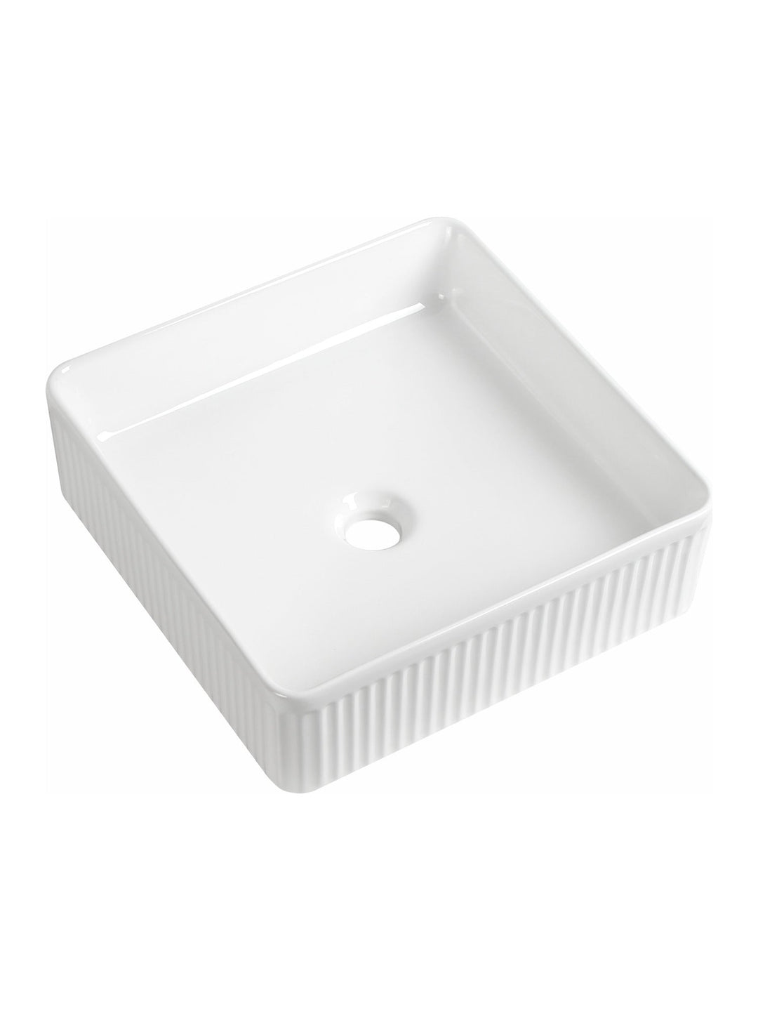 Flauto Fluted Square Countertop Basin
