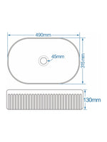 Load image into Gallery viewer, Flauto Fluted Oval Countertop Basin
