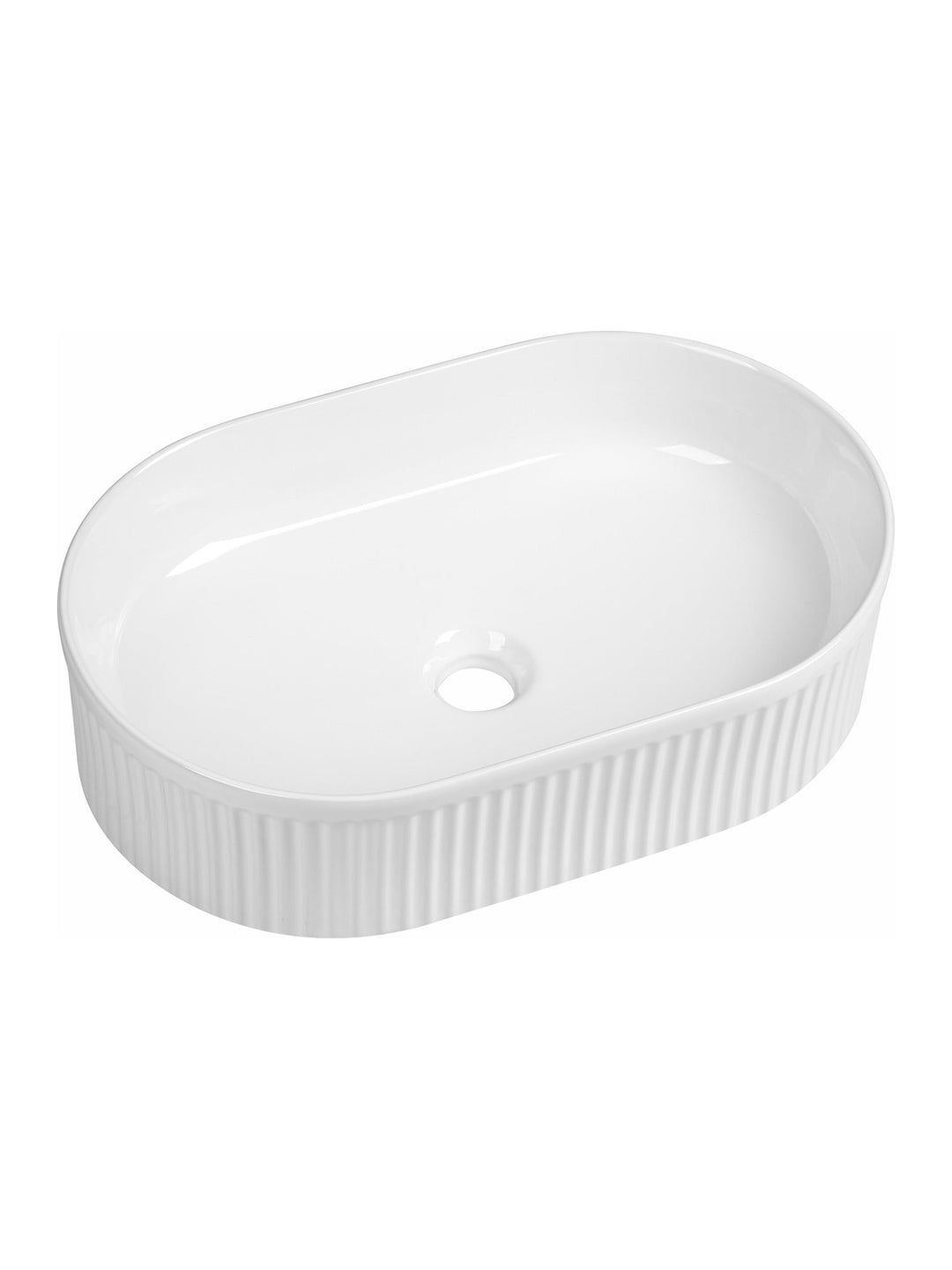 Flauto Fluted Oval Countertop Basin