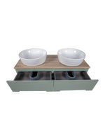 Load image into Gallery viewer, Monza Plus 1200mm Fluted Wall Hung Double Vanity Unit with Countertop
