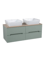Load image into Gallery viewer, Monza Plus 1200mm Fluted Wall Hung Double Vanity Unit with Countertop
