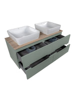 Load image into Gallery viewer, Monza Plus 1200mm Fluted Wall Hung Double Vanity Unit with Countertop
