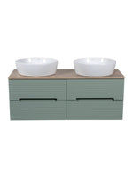 Load image into Gallery viewer, Monza Plus 1200mm Fluted Wall Hung Double Vanity Unit with Countertop
