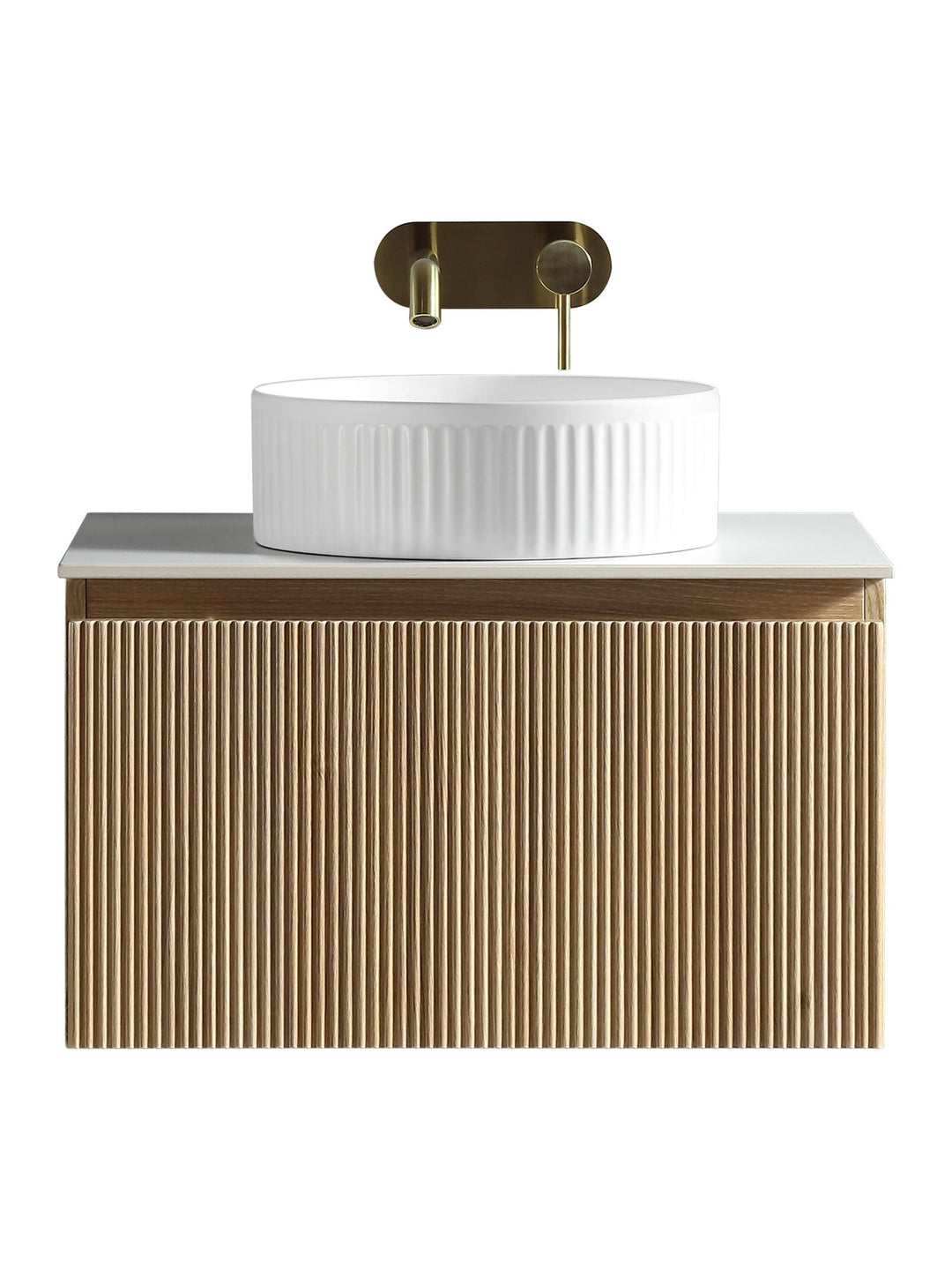 Flauto 600mm Wall Hung Vanity Unit with Sintered Stone Countertop