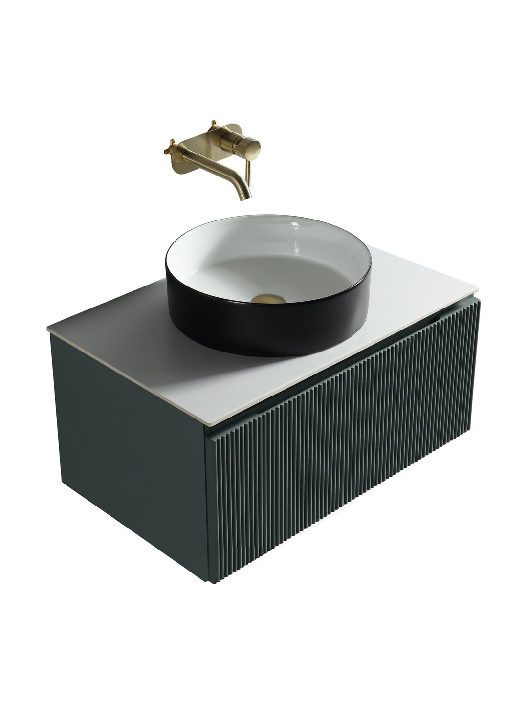 Flauto 600mm Wall Hung Vanity Unit with Sintered Stone Countertop