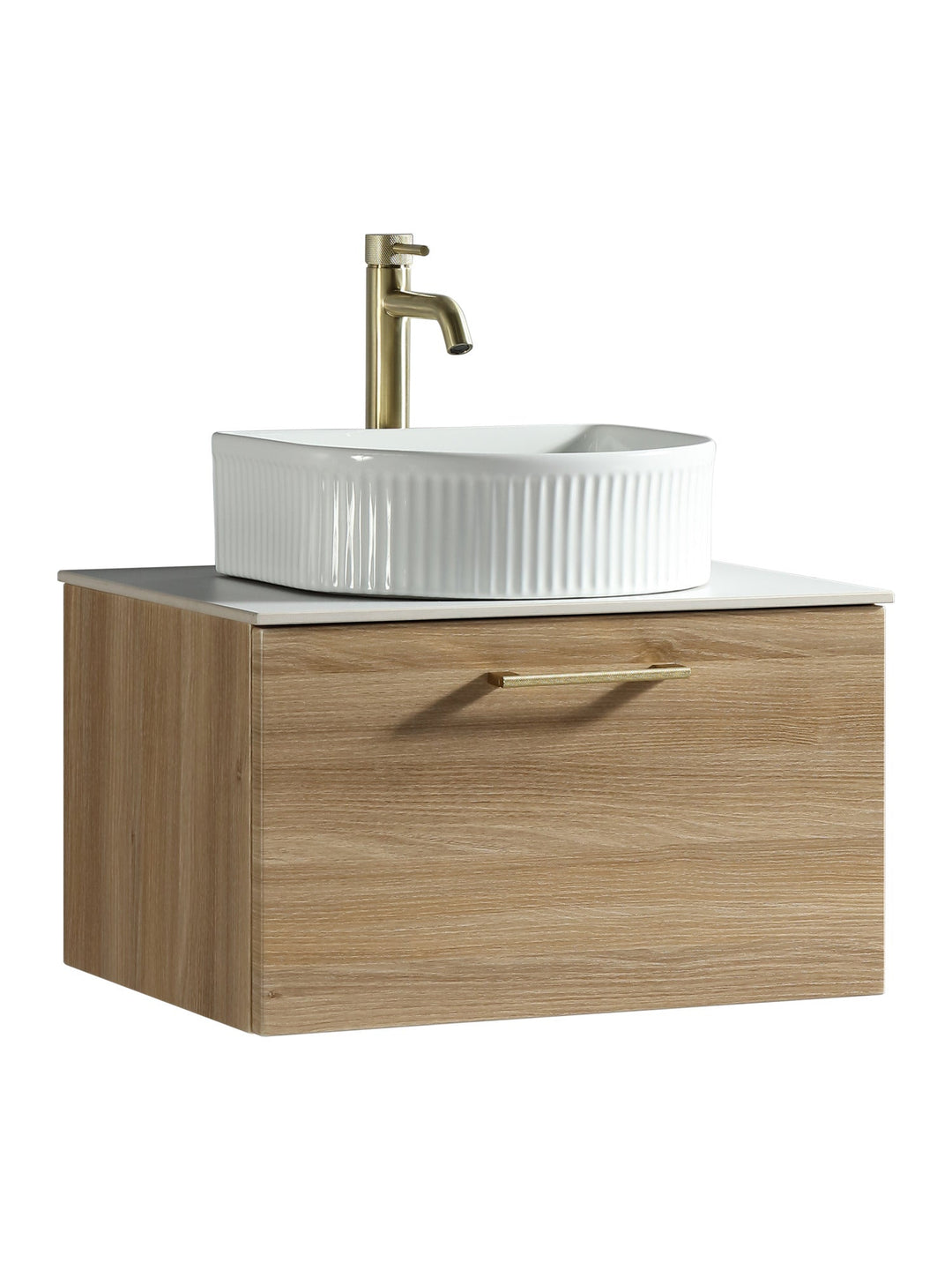 Piatta 600mm Wall Hung Vanity Unit with Sintered Stone Countertop