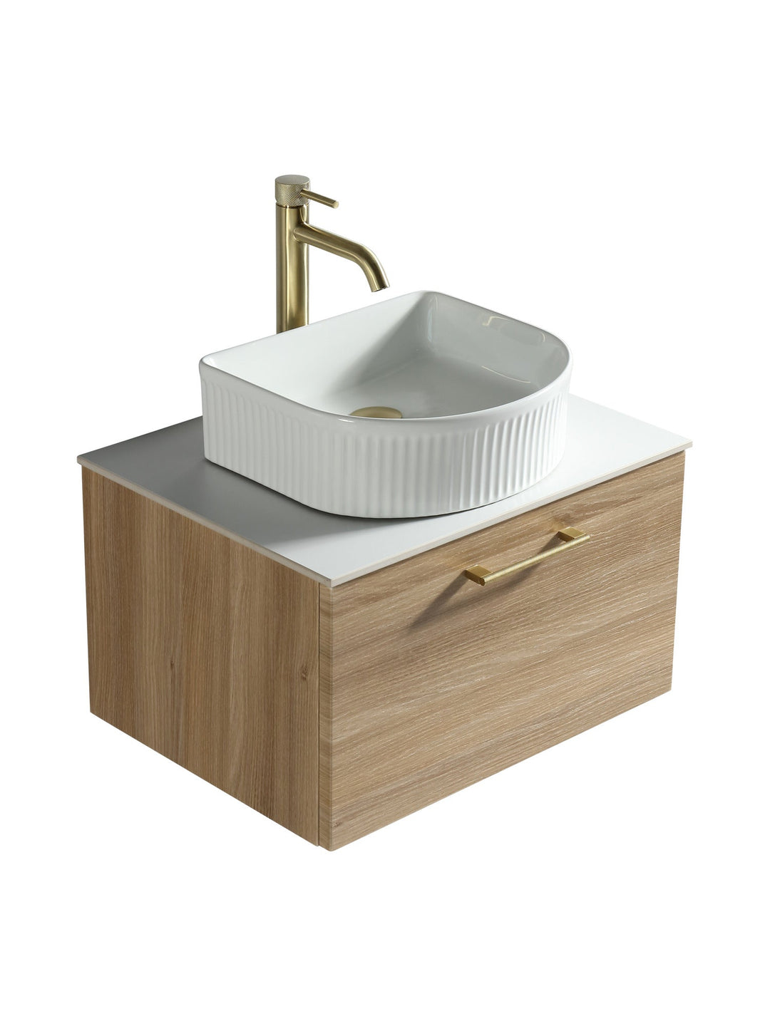 Piatta 600mm Wall Hung Vanity Unit with Sintered Stone Countertop