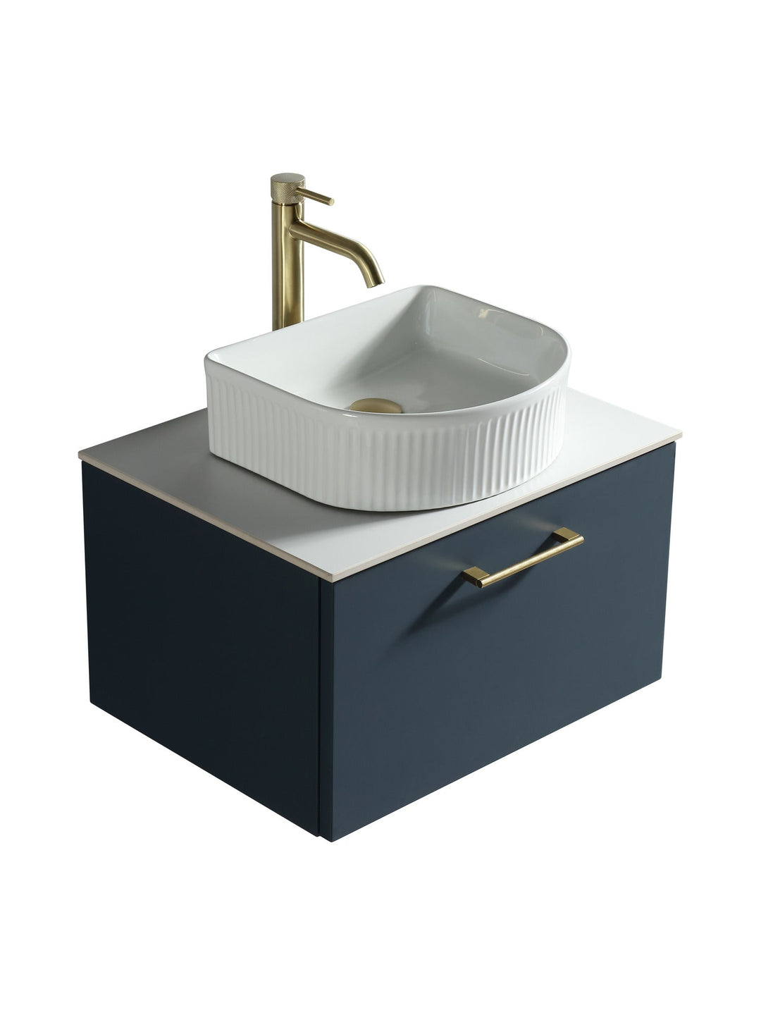 Piatta 600mm Wall Hung Vanity Unit with Sintered Stone Countertop