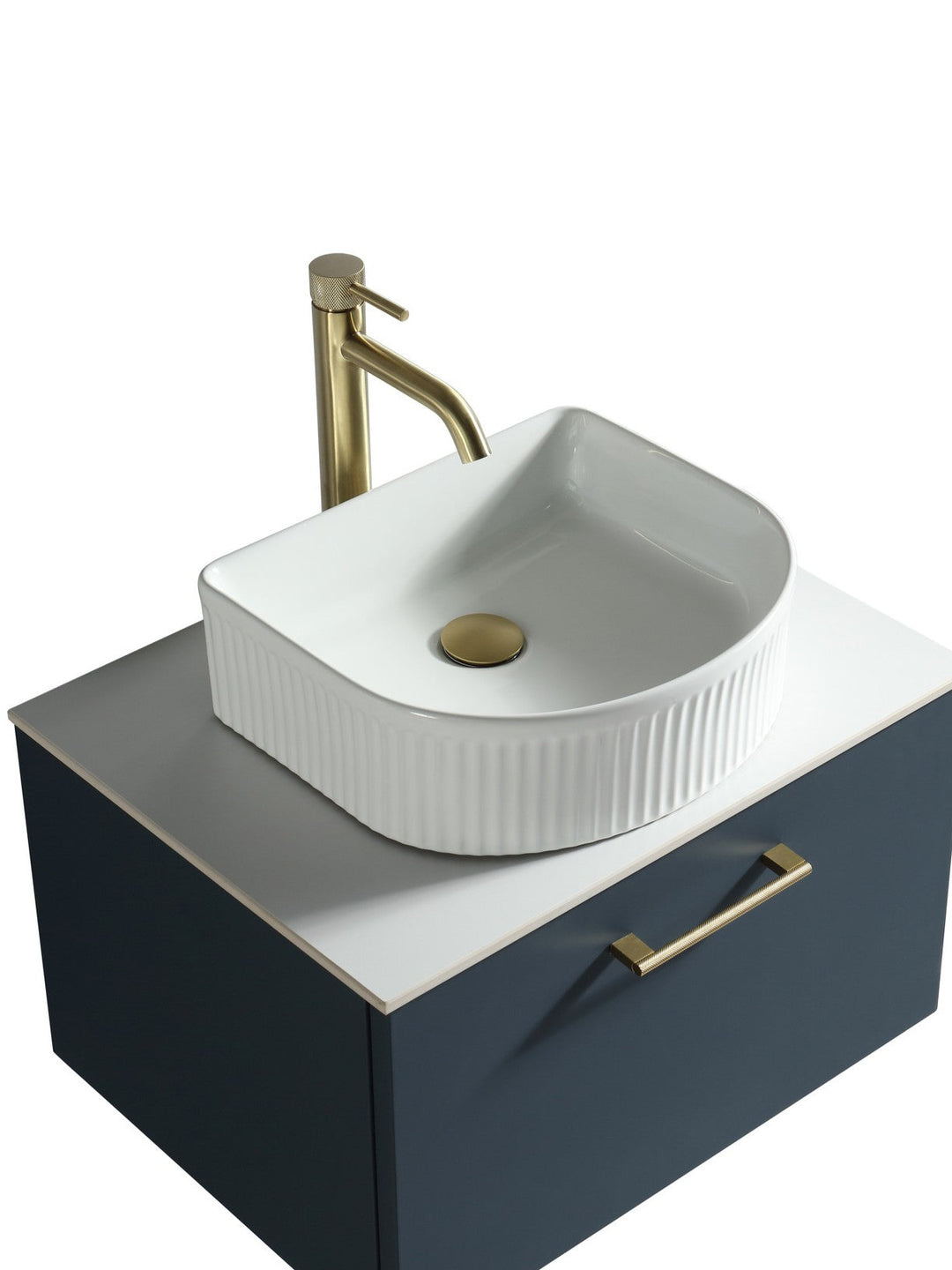 Piatta 600mm Wall Hung Vanity Unit with Sintered Stone Countertop