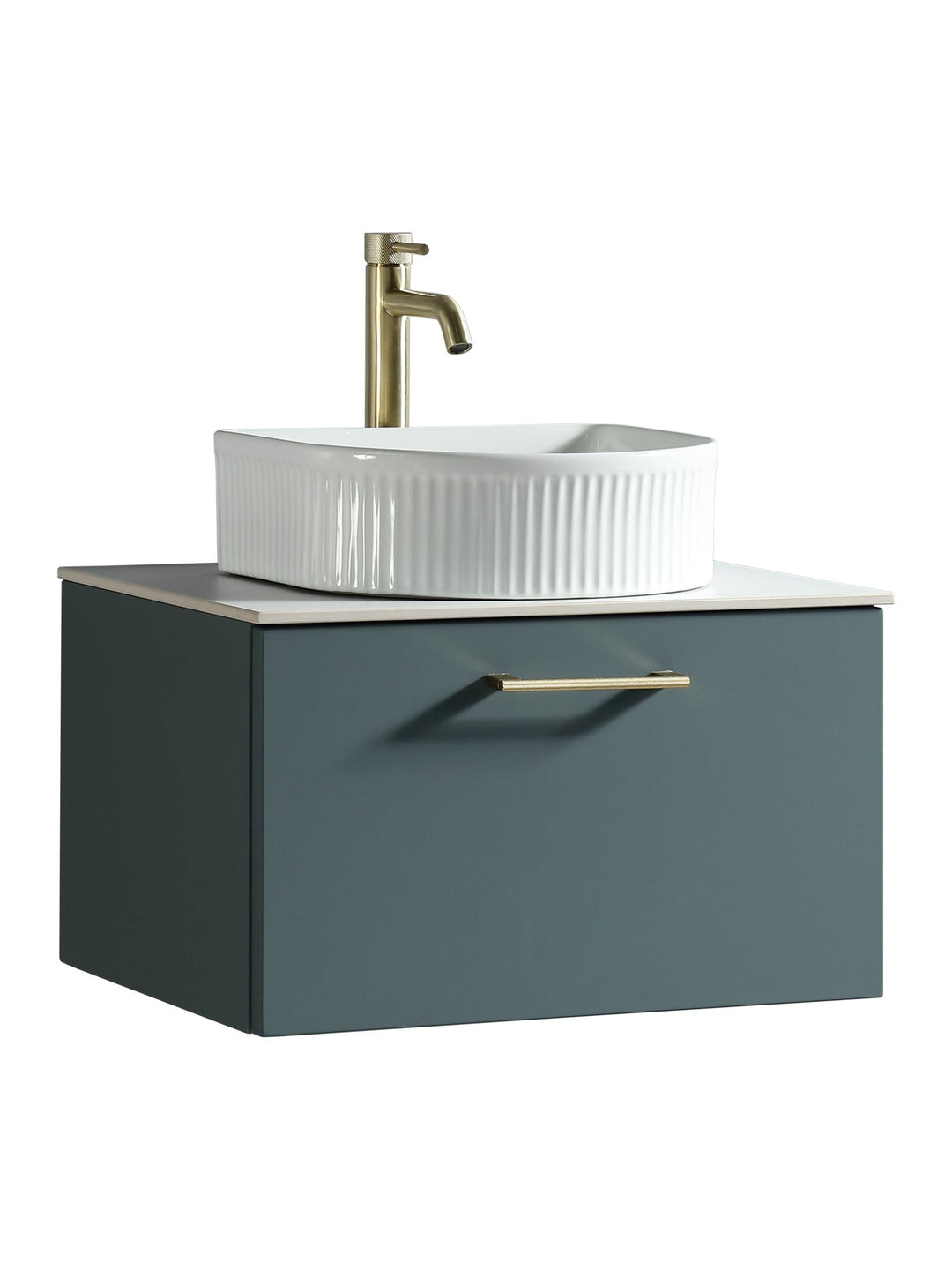 Piatta 600mm Wall Hung Vanity Unit with Sintered Stone Countertop