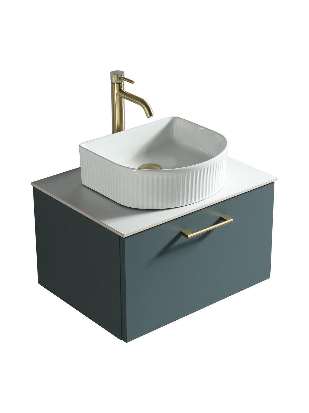 Piatta 600mm Wall Hung Vanity Unit with Sintered Stone Countertop