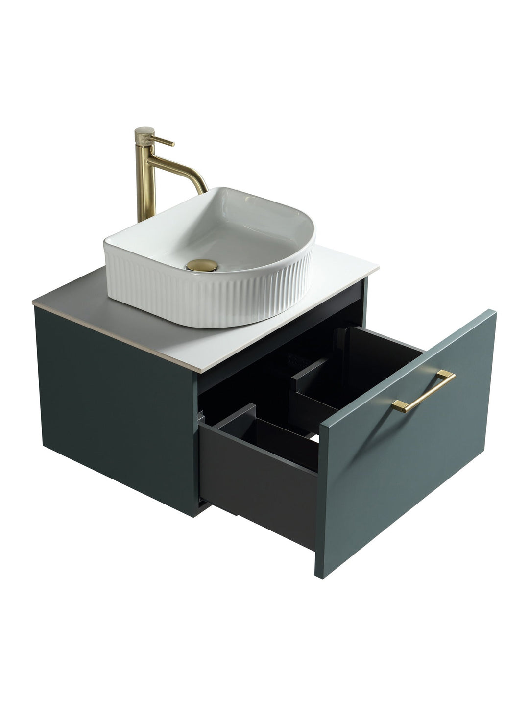 Piatta 600mm Wall Hung Vanity Unit with Sintered Stone Countertop