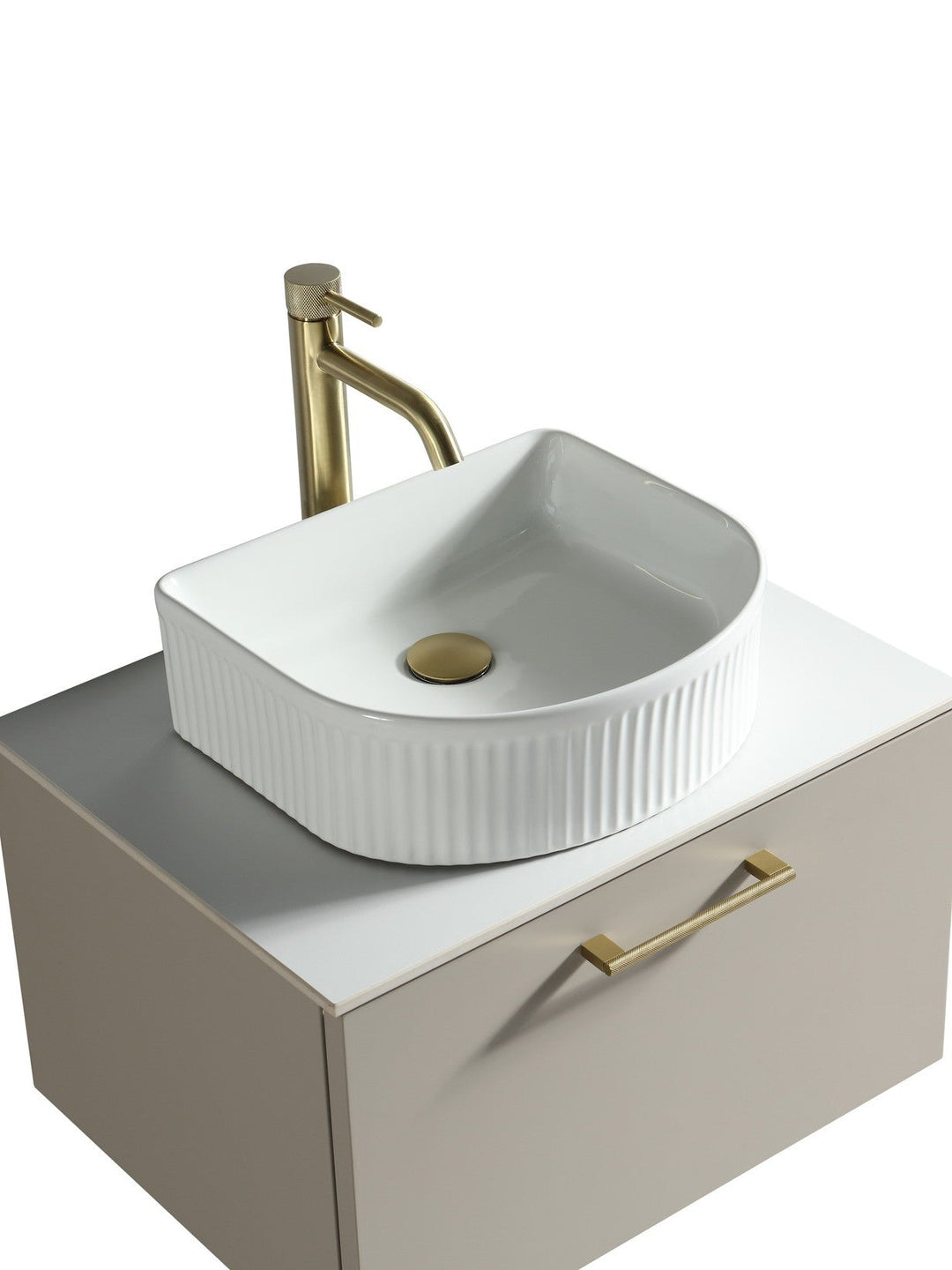 Piatta 600mm Wall Hung Vanity Unit with Sintered Stone Countertop