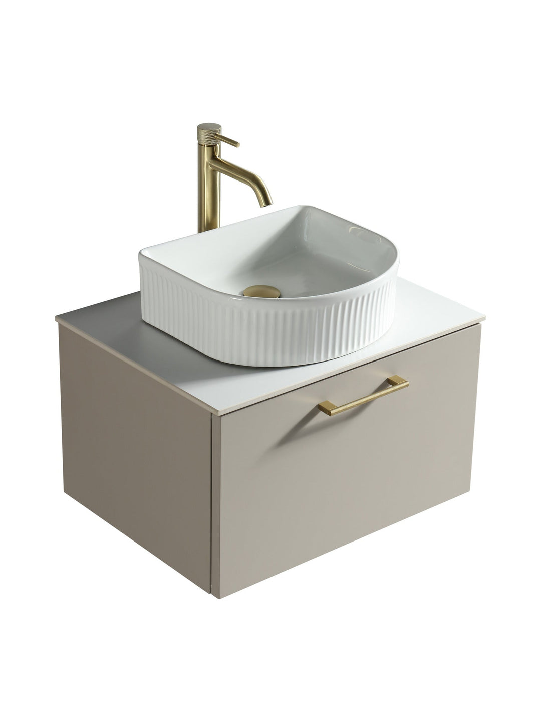 Piatta 600mm Wall Hung Vanity Unit with Sintered Stone Countertop