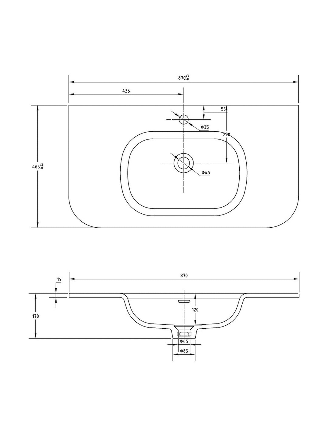 Flauto Matte Curve Basin
