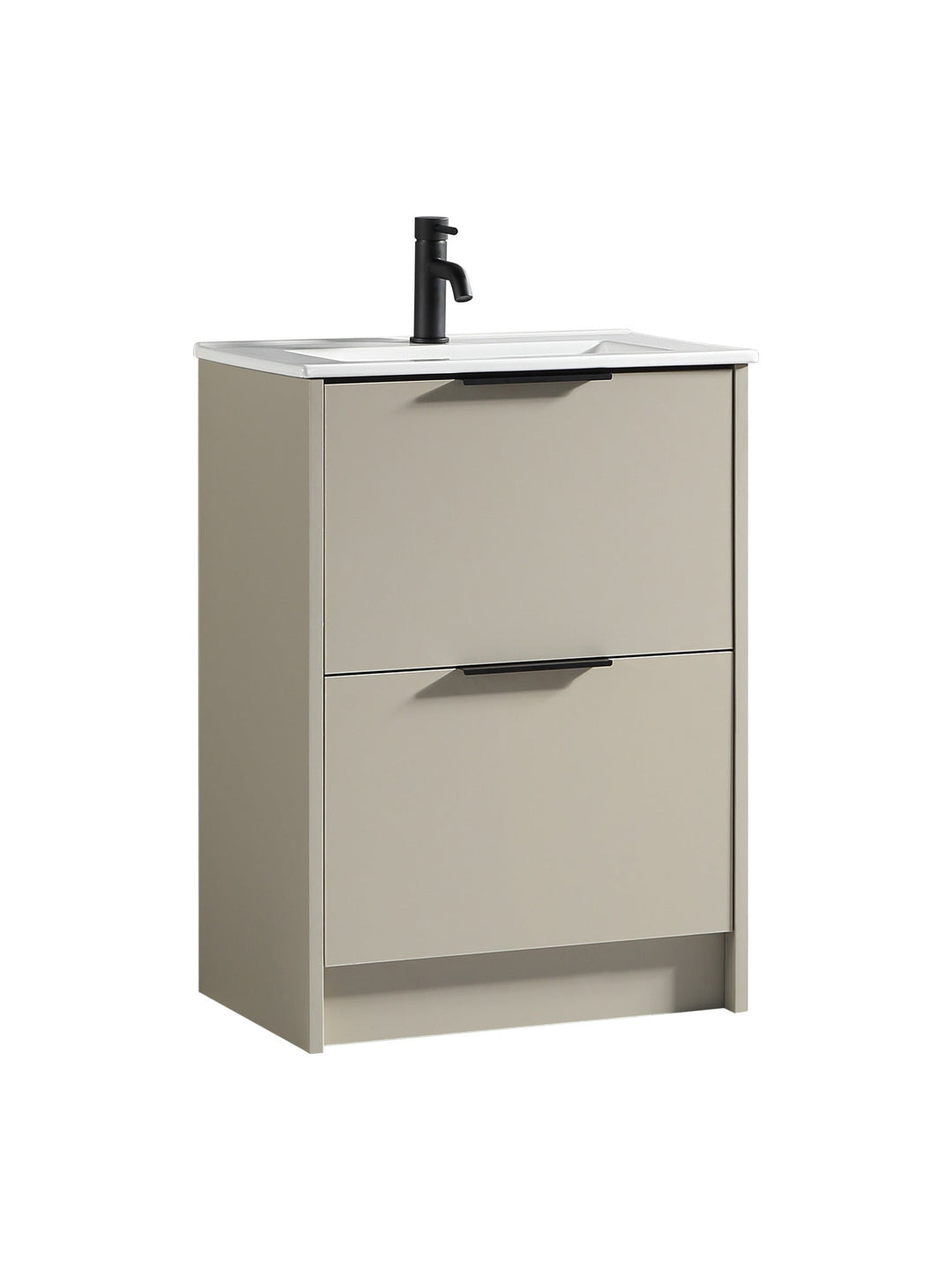 Sora 600mm Two Drawer Floor Standing Vanity & Basin
