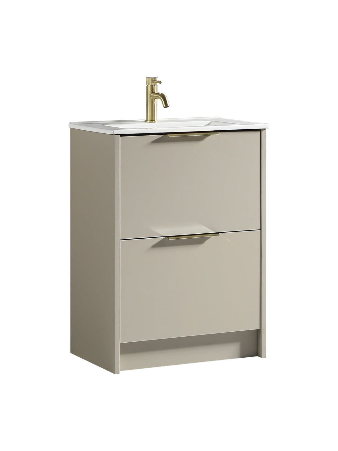 Sora 600mm Two Drawer Floor Standing Vanity & Basin