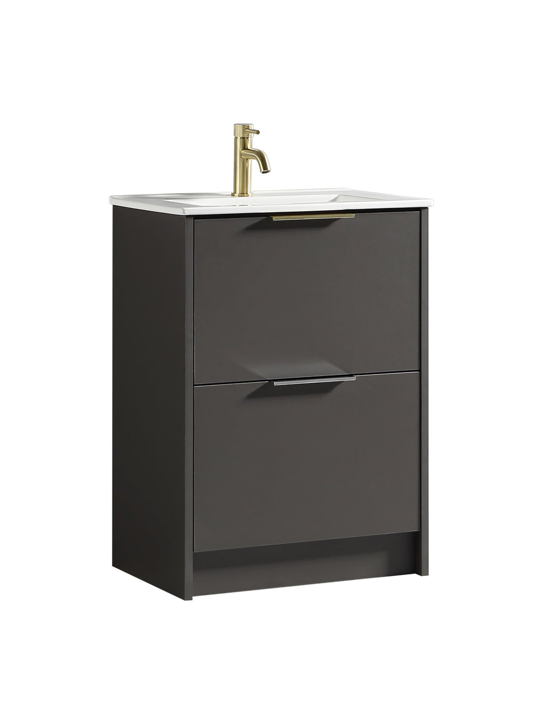 Sora 600mm Two Drawer Floor Standing Vanity & Basin