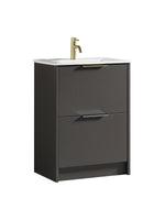 Load image into Gallery viewer, Sora 600mm Two Drawer Floor Standing Vanity &amp; Basin
