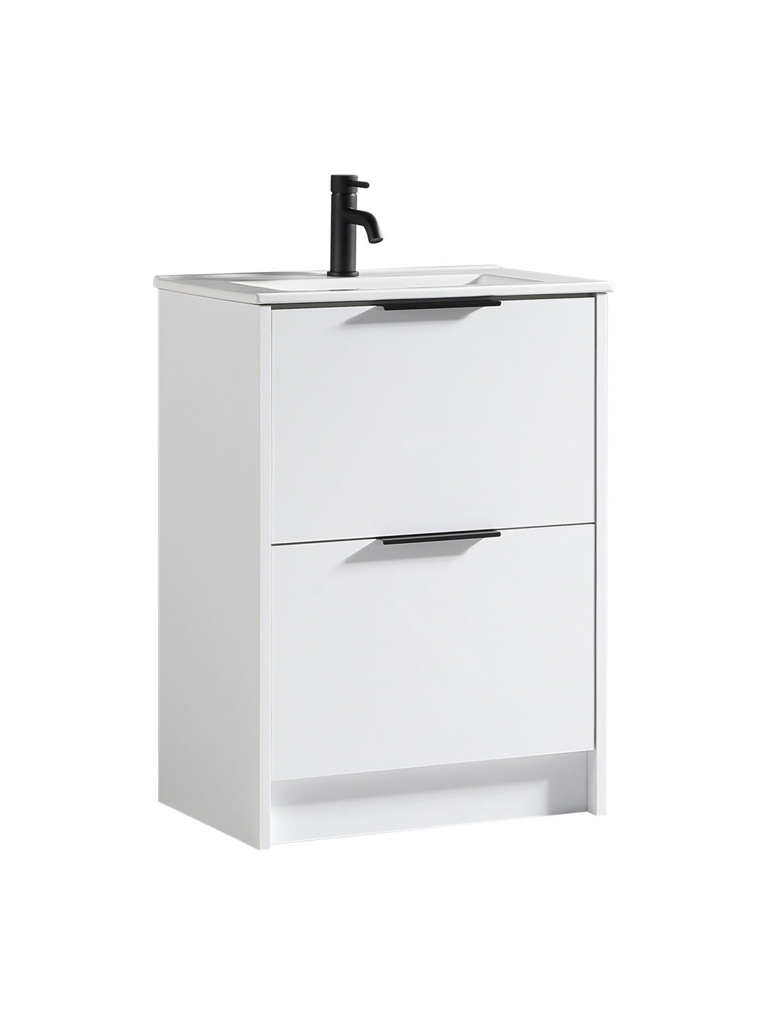 Sora 600mm Two Drawer Floor Standing Vanity & Basin