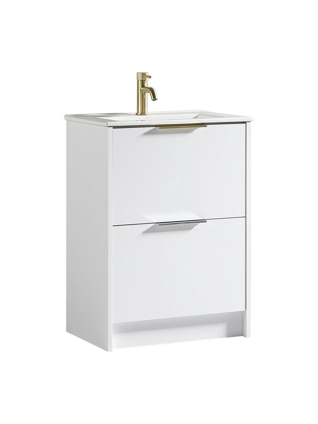 Sora 600mm Two Drawer Floor Standing Vanity & Basin