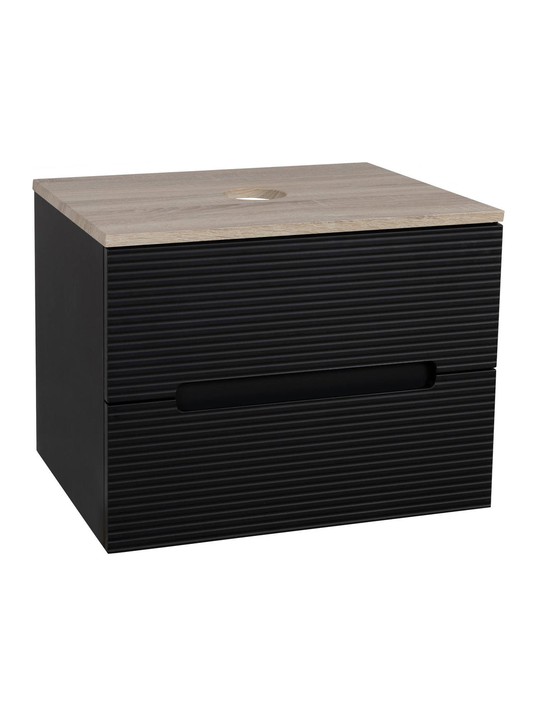 Monza Plus 600mm Fluted Wall Hung Vanity Unit with Countertop