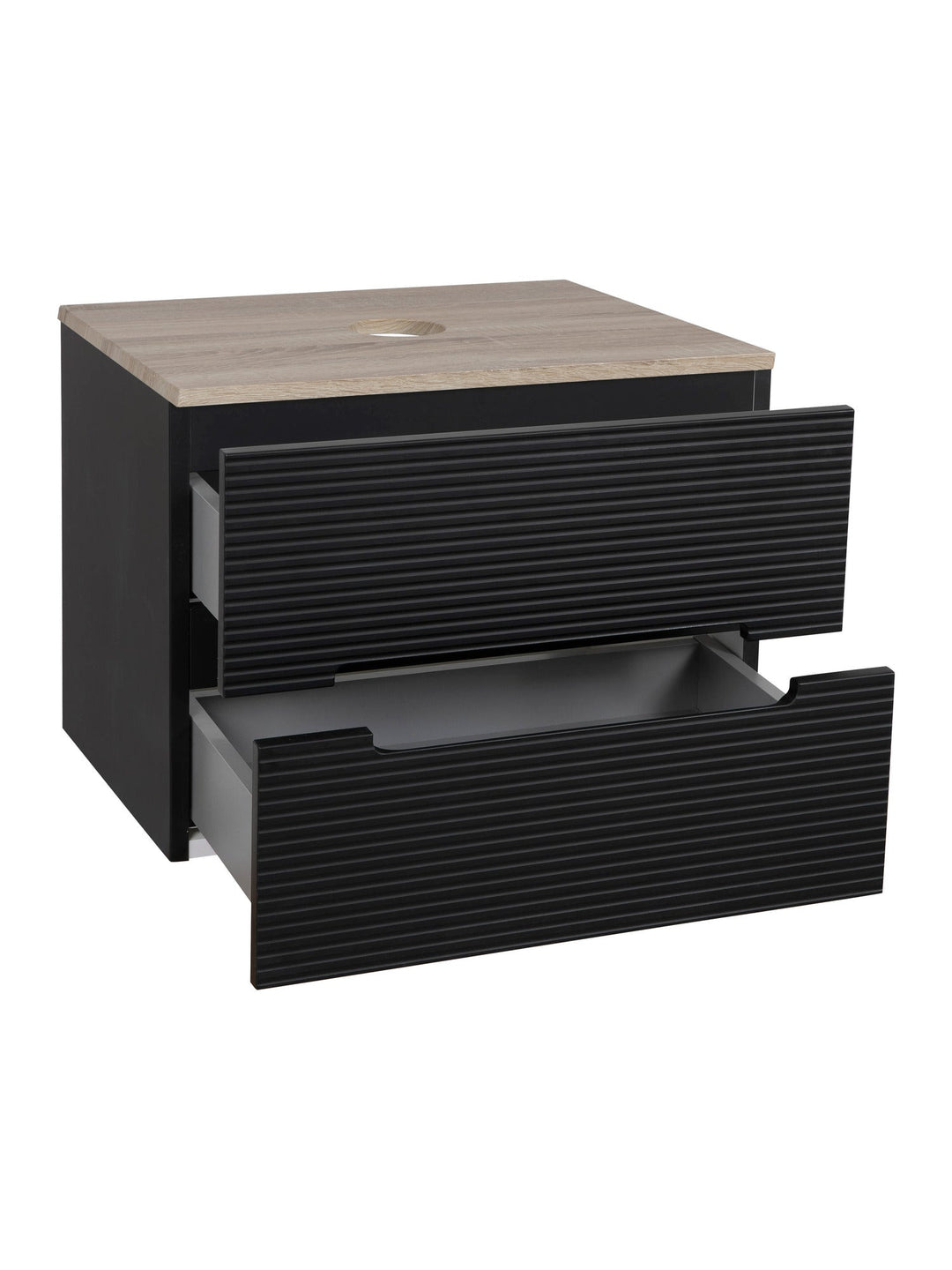 Monza Plus 600mm Fluted Wall Hung Vanity Unit with Countertop