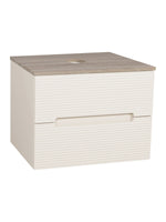 Load image into Gallery viewer, Monza Plus 600mm Fluted Wall Hung Vanity Unit with Countertop
