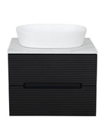 Load image into Gallery viewer, Monza Plus 600mm Fluted Wall Hung Vanity Unit with Countertop
