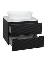 Load image into Gallery viewer, Monza Plus 600mm Fluted Wall Hung Vanity Unit with Countertop
