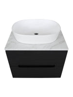 Load image into Gallery viewer, Monza Plus 600mm Fluted Wall Hung Vanity Unit with Countertop
