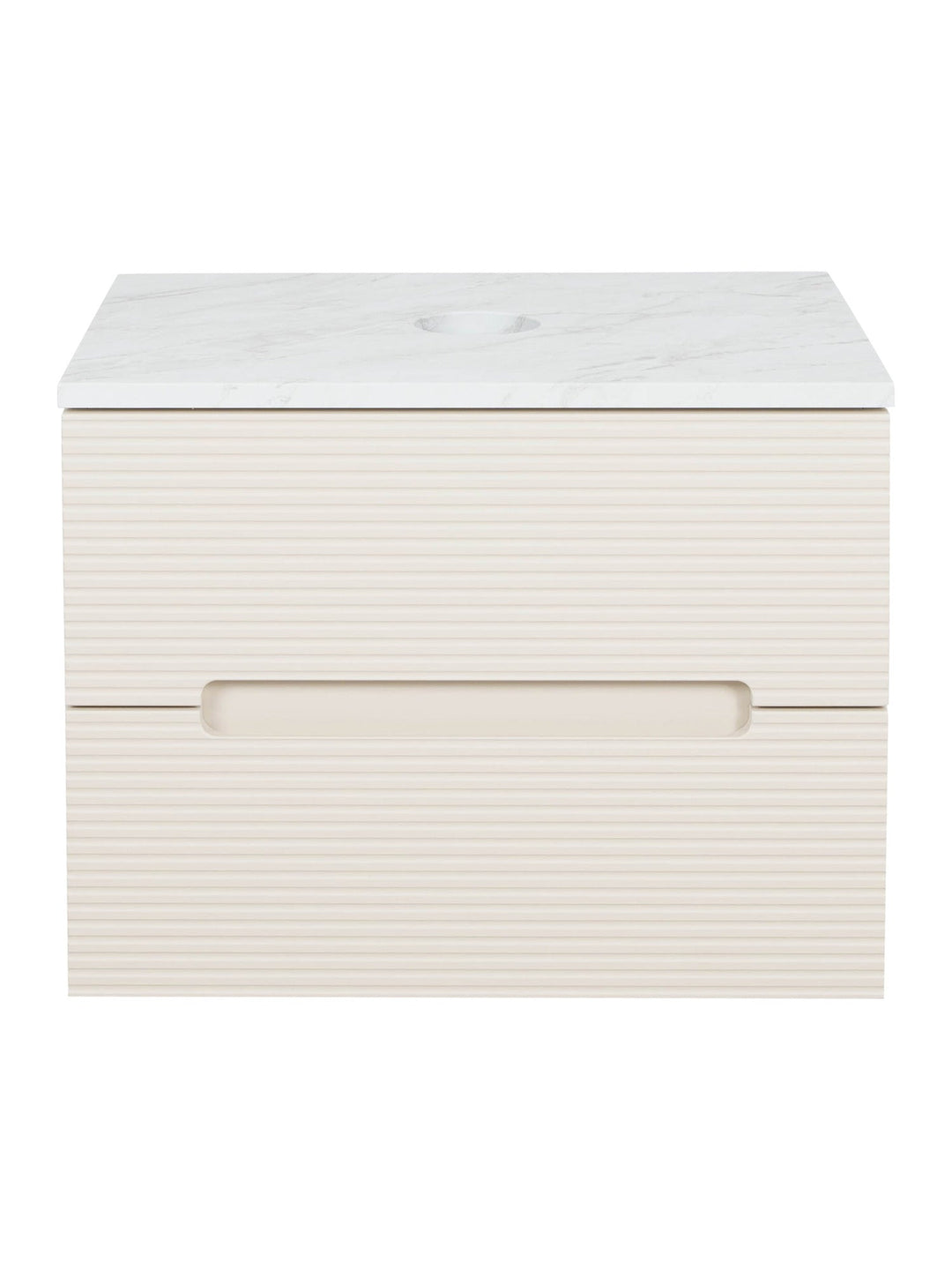 Monza Plus 600mm Fluted Wall Hung Vanity Unit with Countertop