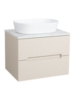 Load image into Gallery viewer, Monza Plus 600mm Fluted Wall Hung Vanity Unit with Countertop
