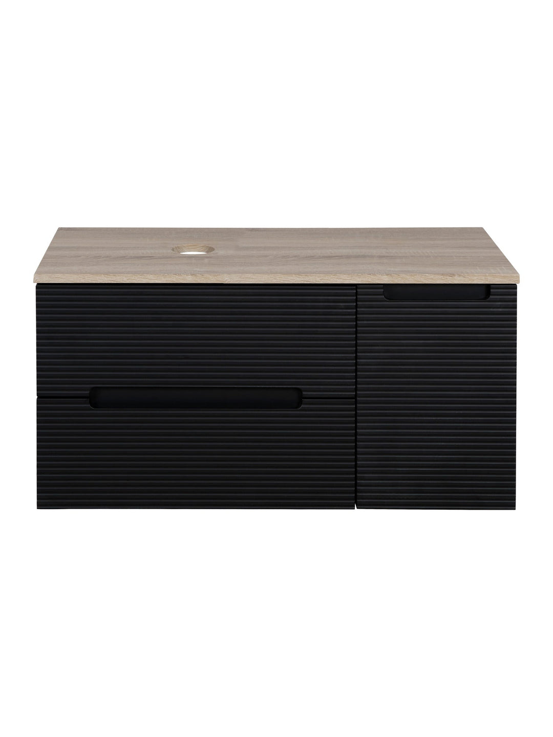 Monza Plus 900mm Fluted Wall Hung Vanity Unit with Side Cabinet & Countertop