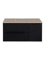 Load image into Gallery viewer, Monza Plus 900mm Fluted Wall Hung Vanity Unit with Side Cabinet &amp; Countertop
