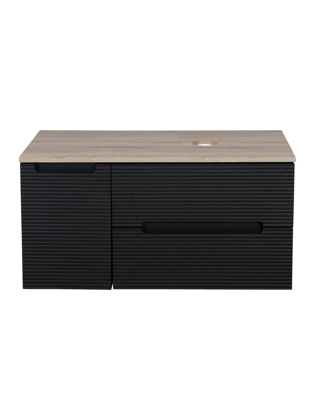 Monza Plus 900mm Fluted Wall Hung Vanity Unit with Side Cabinet & Countertop