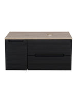 Load image into Gallery viewer, Monza Plus 900mm Fluted Wall Hung Vanity Unit with Side Cabinet &amp; Countertop
