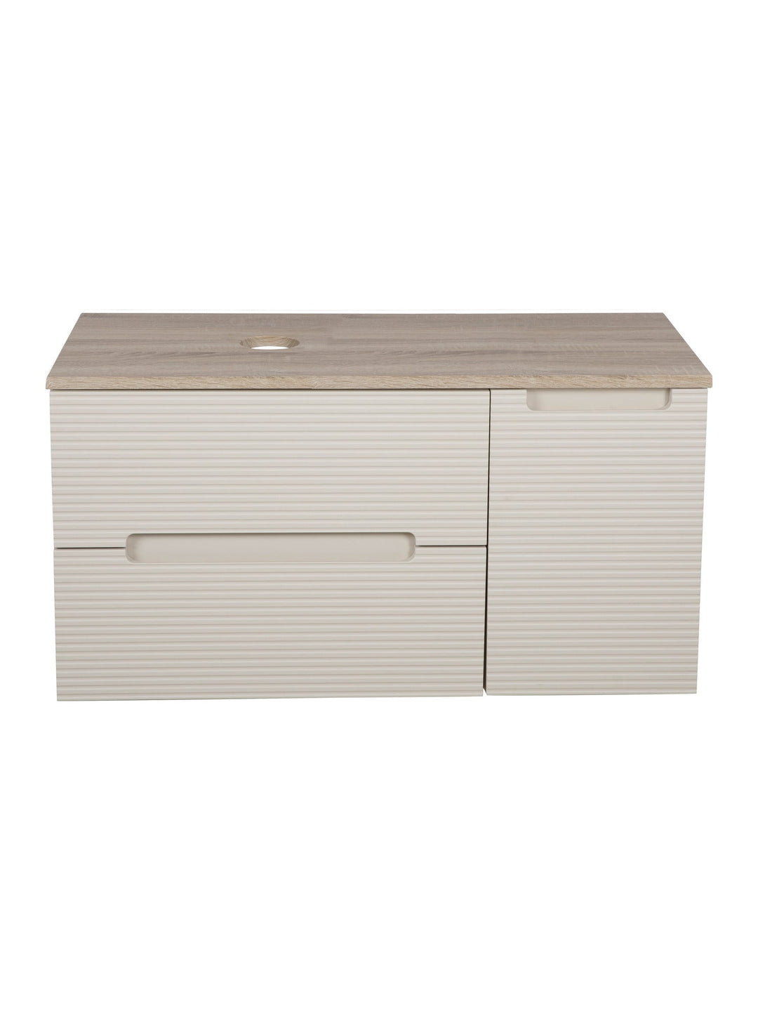 Monza Plus 900mm Fluted Wall Hung Vanity Unit with Side Cabinet & Countertop