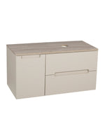 Load image into Gallery viewer, Monza Plus 900mm Fluted Wall Hung Vanity Unit with Side Cabinet &amp; Countertop
