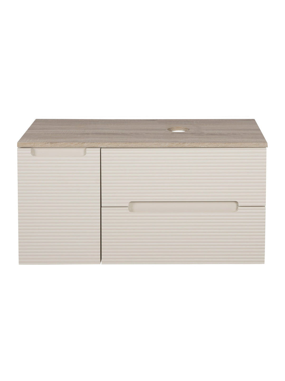 Monza Plus 900mm Fluted Wall Hung Vanity Unit with Side Cabinet & Countertop