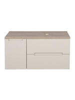 Load image into Gallery viewer, Monza Plus 900mm Fluted Wall Hung Vanity Unit with Side Cabinet &amp; Countertop
